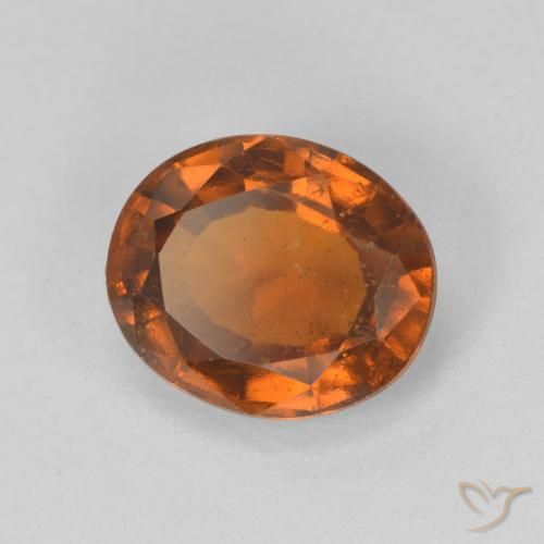 granate hessonita Medium Dark-Orange natural de 2.47 ct, Ovalada, VS-SI