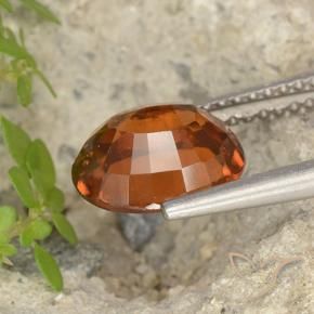granate hessonita Naranja rojizo natural de 2.55 ct, Ovalada, VVS-VS