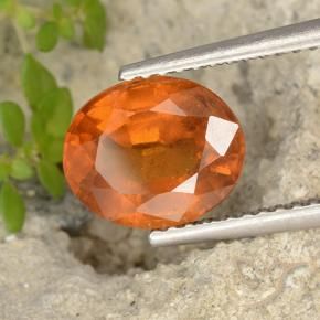granate hessonita Naranja medio natural de 2.69 ct, Ovalada, VS-SI