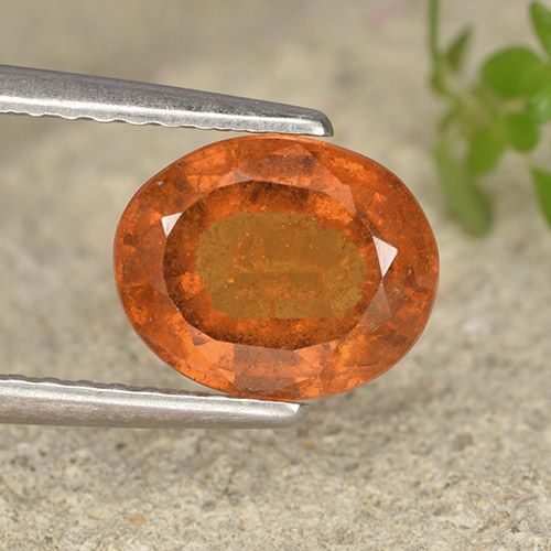 1.80ct Natural Naranja medio Granate Hessonita, Ovalada, VS-SI