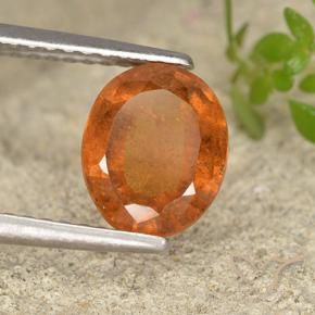 granate hessonita Naranja medio natural de 1.80 ct, Ovalada, VS-SI