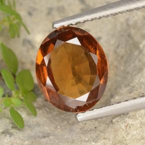 granate hessonita Naranja oscuro medio natural de 1.95 ct, Corte Óvalo, VS