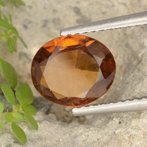 granate hessonita Naranja oscuro medio natural de 1.95 ct, Corte Óvalo, VS