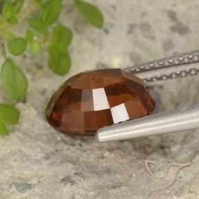 granate hessonita Naranja oscuro medio natural de 2.74 ct, Ovalada, VS-SI