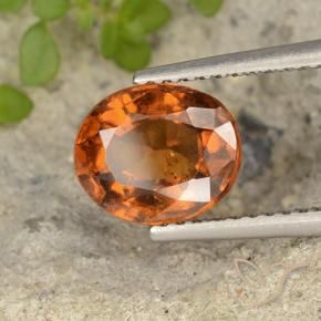 granate hessonita Naranja oscuro natural de 2.26 ct, Ovalada, VS-SI