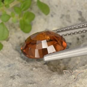 granate hessonita Naranja oscuro natural de 2.26 ct, Ovalada, VS-SI