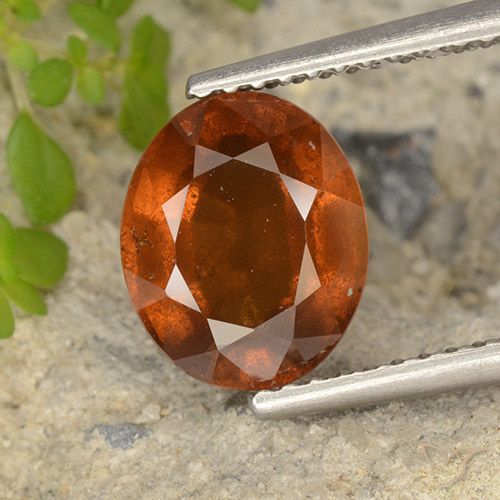 2.64ct Natural Naranja medio Granate Hessonita, Ovalada, VS-SI