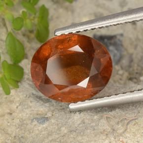 granate hessonita Naranja medio natural de 2.64 ct, Ovalada, VS-SI