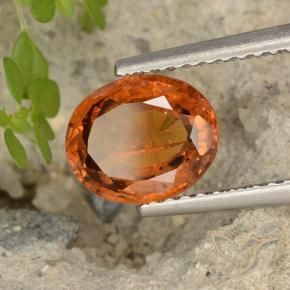 granate hessonita Ámbar naranja natural de 1.76 ct, Ovalada, VS-SI