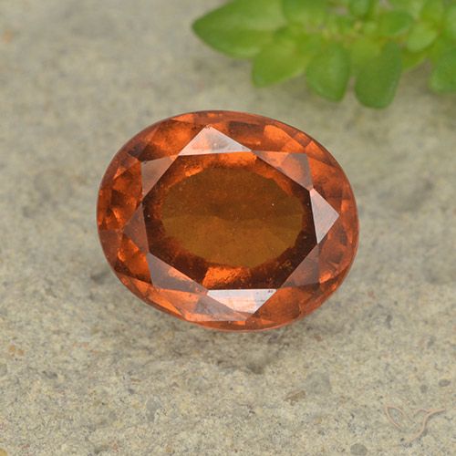 2.70ct Natural Naranja oscuro Granate Hessonita, Ovalada, VS-SI