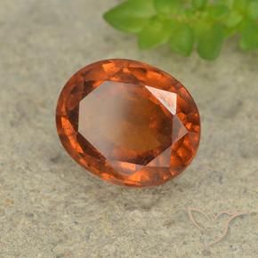 granate hessonita Naranja oscuro natural de 2.70 ct, Ovalada, VS-SI