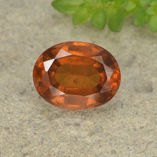 2.25ct Natural Ámbar naranja Granate Hessonita, Ovalada, VS-SI