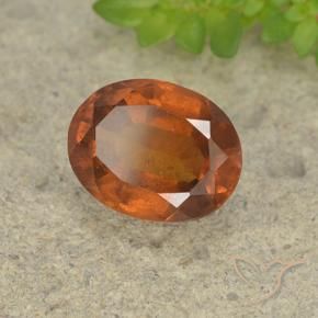 granate hessonita Ámbar naranja natural de 2.25 ct, Ovalada, VS-SI