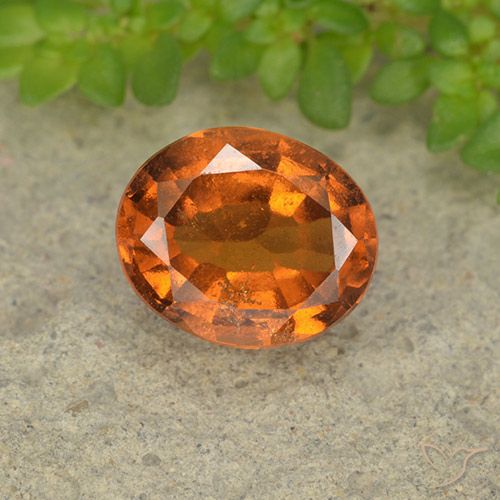 1.86ct Natural Naranja amarillento Granate Hessonita, Ovalada, VS-SI