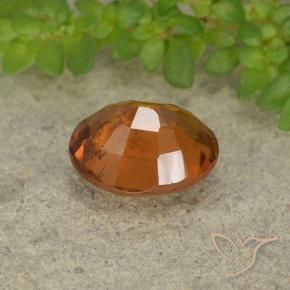 granate hessonita Naranja amarillento natural de 1.86 ct, Ovalada, VS-SI