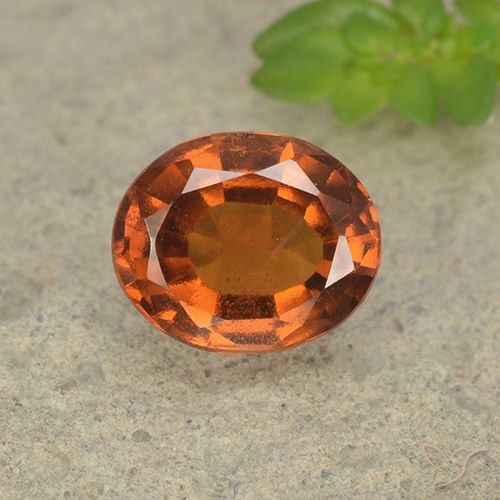 1.93ct Natural Naranja oscuro Granate Hessonita, Ovalada, VS