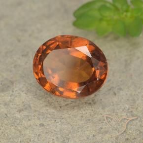 granate hessonita Naranja oscuro natural de 1.93 ct, Ovalada, VS