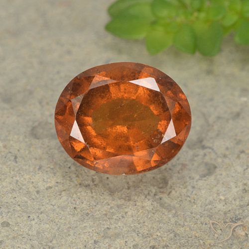 2.29ct Natural Naranja oscuro Granate Hessonita, Ovalada, VS-SI