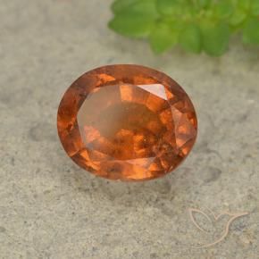 granate hessonita Naranja oscuro natural de 2.29 ct, Ovalada, VS-SI