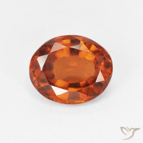 1.99ct Natural Ámbar naranja Granate Hessonita, Ovalada, VS