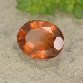 granate hessonita Naranja oscuro natural de 2.48 ct, Ovalada, VS-SI