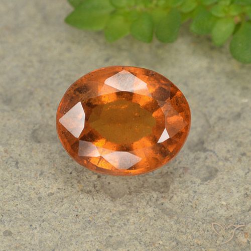 2.09ct Natural Naranja medio Granate Hessonita, Ovalada, VS-SI