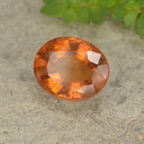 granate hessonita Naranja medio natural de 2.09 ct, Ovalada, VS-SI