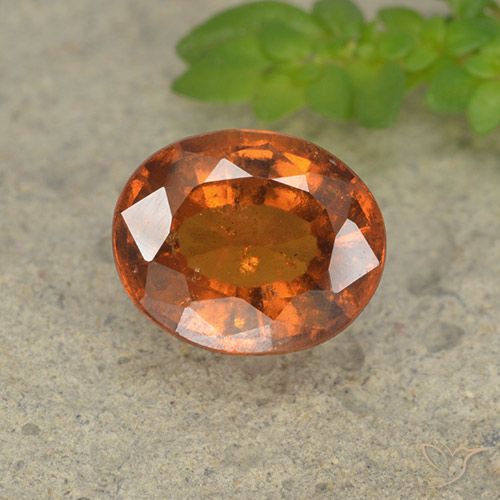 2.18ct Natural Ámbar naranja Granate Hessonita, Ovalada, VS-SI