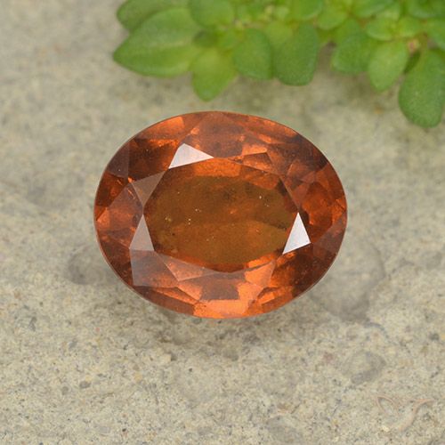 2.27ct Natural Ámbar naranja Granate Hessonita, Ovalada, VS-SI