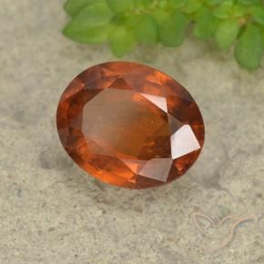 granate hessonita Ámbar naranja natural de 2.27 ct, Ovalada, VS-SI