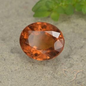 granate hessonita Naranja oscuro natural de 2.14 ct, Ovalada, VS-SI