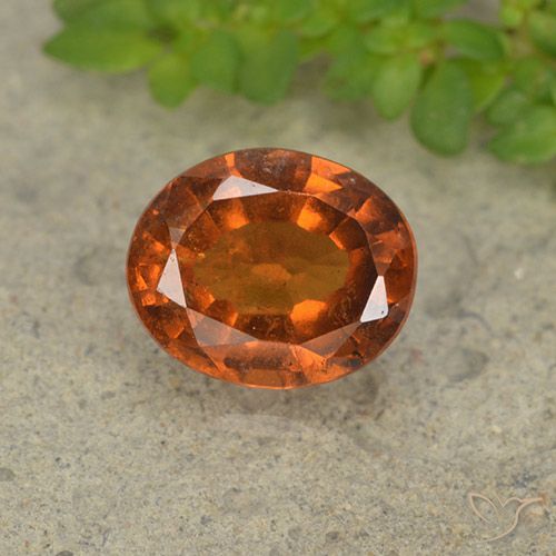 1.81ct Natural Ámbar naranja Granate Hessonita, Ovalada, VS-SI