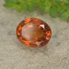 granate hessonita Ámbar naranja natural de 1.81 ct, Ovalada, VS-SI
