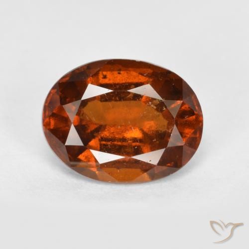 1.96ct Natural Naranja oscuro Granate Hessonita, Ovalada, VS-SI