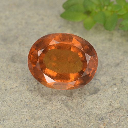 2.15ct Natural Naranja oscuro Granate Hessonita, Ovalada, VS-SI
