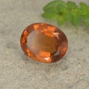 granate hessonita Naranja oscuro natural de 2.15 ct, Ovalada, VS-SI