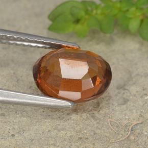 granate hessonita Naranja oscuro natural de 2.30 ct, Ovalada, VS-SI