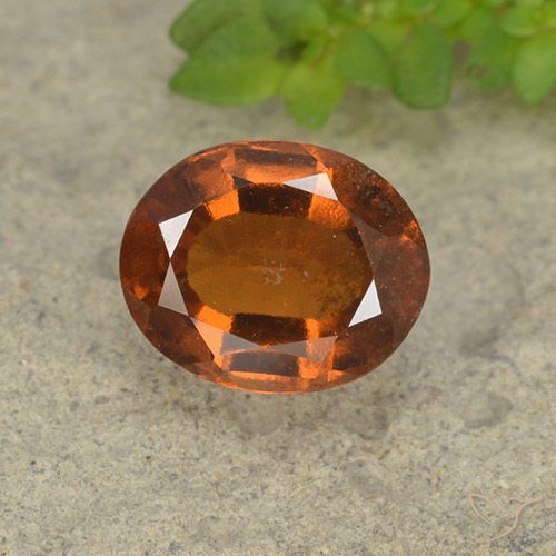 1.84ct Natural Naranja amarillento Granate Hessonita, Ovalada, VS-SI