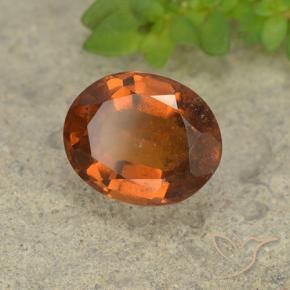 granate hessonita Naranja amarillento natural de 1.84 ct, Ovalada, VS-SI