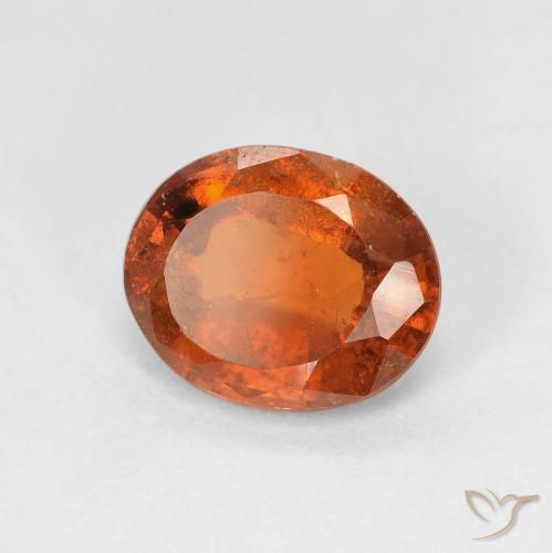 granate hessonita Naranja oscuro natural de 2.11 ct, Ovalada, VS-SI