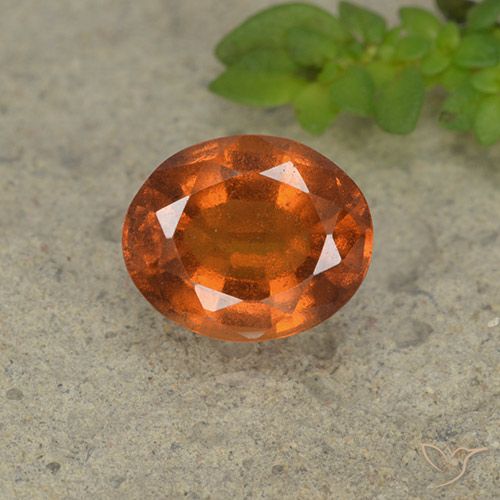 2.07ct Natural Naranja oscuro Granate Hessonita, Ovalada, VS-SI