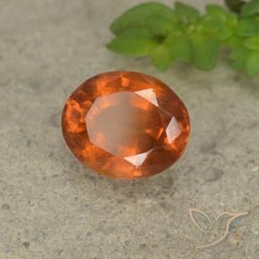 granate hessonita Naranja oscuro natural de 2.07 ct, Ovalada, VS-SI