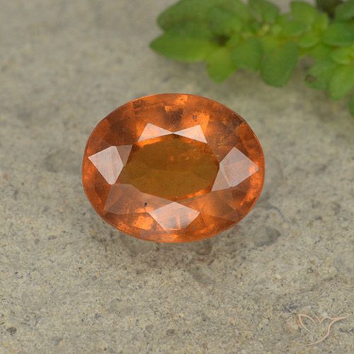 2.05ct Natural Naranja oscuro Granate Hessonita, Ovalada, VS-SI