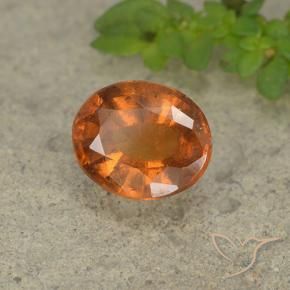 granate hessonita Naranja oscuro natural de 1.94 ct, Ovalada, VS-SI