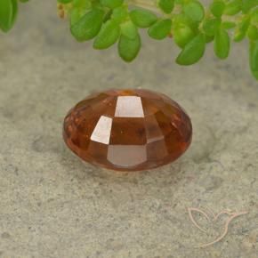 granate hessonita Naranja oscuro natural de 1.89 ct, Ovalada, VS-SI