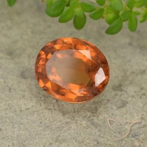 granate hessonita Naranja oscuro medio natural de 1.96 ct, Ovalada, VS-SI