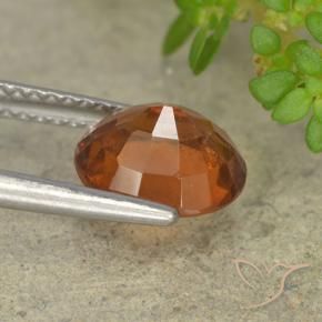 granate hessonita Naranja oscuro natural de 2.20 ct, Ovalada, VS-SI