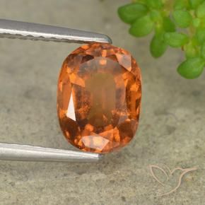 granate hessonita Naranja oscuro medio natural de 1.84 ct, Ovalada, VS