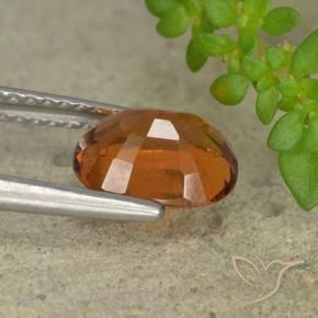 granate hessonita Naranja oscuro medio natural de 1.84 ct, Ovalada, VS