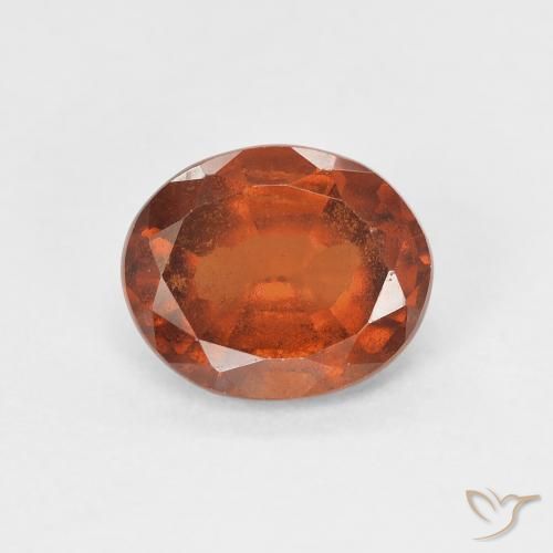 1.90ct Natural Ámbar naranja Granate Hessonita, Ovalada, VS-SI